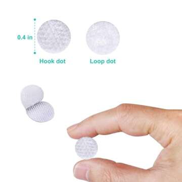 Self Adhesive Dots - 1050 Pcs of Strong Hook and Loop Dots for Versatile Use