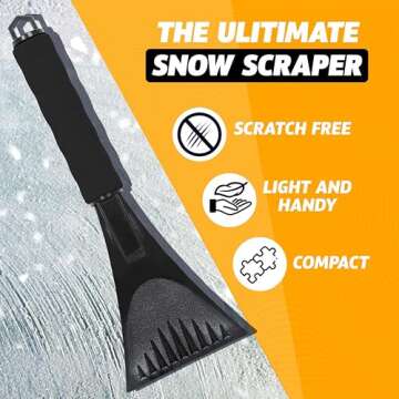 EcoNour Ice Scraper for Easy Frost and Snow Removal