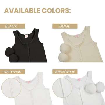 Gentle Touch Post Mastectomy Recovery Camisole- Includes Drain Pockets and Breast Forms Black