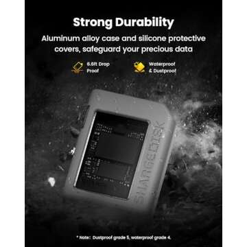 Sharge Disk M.2 NVMe SSD Enclosure with Active Cooling System, 10Gbps USB C 3.2 Gen2, Enclosure NVMe Reader Supports M Keys and Size 2230 SSDs, Gray