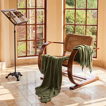 LIFEIN Soft Green Throw Blanket for Couch and Home Decor