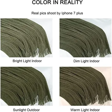 LIFEIN Soft Green Throw Blanket for Couch and Home Decor