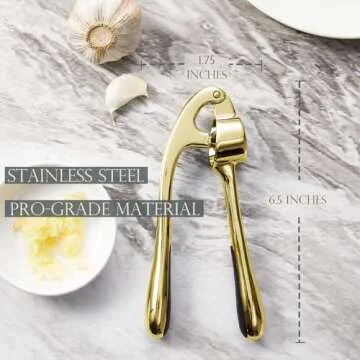 KITESSENSU Garlic Press - Easy to Use & Clean Tool