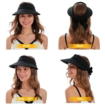 Stylish Sun Visor with UPF 50+ Protection for Women