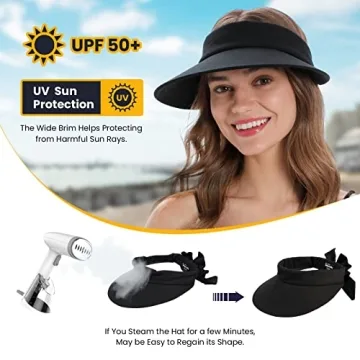 Stylish Sun Visor with UPF 50+ Protection for Women