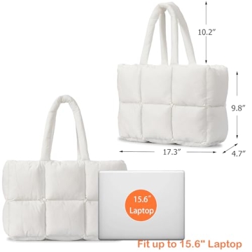 Stylish Herald Puffer Tote Bag - Lightweight, Roomy & Chic