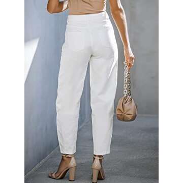 EVALESS Cargo Jeans for Women Casual Baggy High Rise Straight Leg Boyfriend Pants Y2K Trousers Stree...