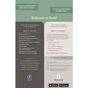 NLT Thinline Reference Bible, Filament Enabled (LeatherLike, Brushed Pink, Red Letter)