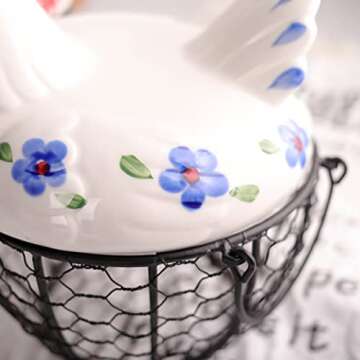 Charming Farmhouse Egg Storage Basket for 24 Eggs