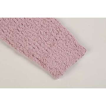 Imily Bela Womens Fuzzy Knitted Sweater Sherpa Fleece Side Slit Full Sleeve Jumper Outwears Pink
