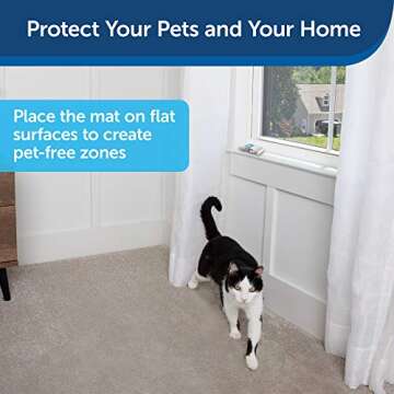 PetSafe ScatMat Indoor Pet Training Mat for Dogs and Cats, Strip Size 46 x 3 inch - Pet Proof Your H...