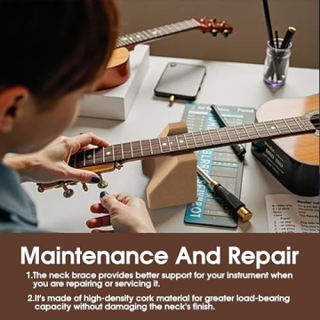Cork Guitar Neck Rest for All Instruments - Durable & Compact