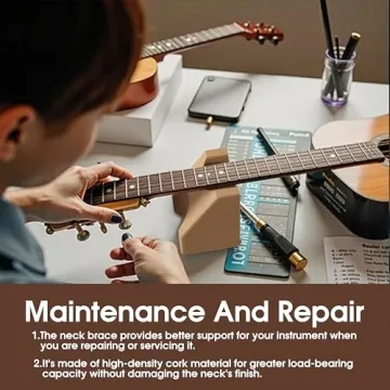 Cork Guitar Neck Rest for All Instruments - Durable & Compact