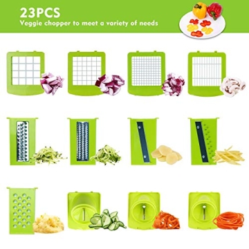 Efficient 23-in-1 Vegetable Chopper Dicer Slicer Cutter