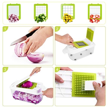 Efficient 23-in-1 Vegetable Chopper Dicer Slicer Cutter