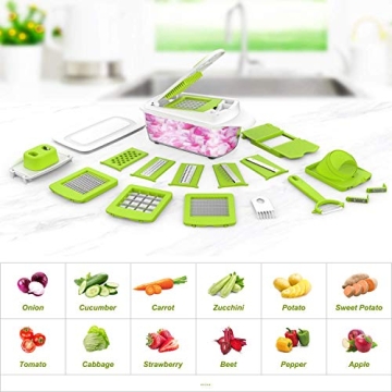 Efficient 23-in-1 Vegetable Chopper Dicer Slicer Cutter