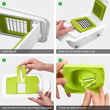 Efficient 23-in-1 Vegetable Chopper Dicer Slicer Cutter