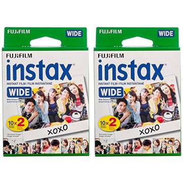 Wide Instant Film, White, 20 Exposures (2 Boxes)