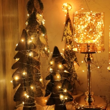 6 Pack 7Feet Starry String Lights,Fairy String Lights 20 Micro Starry LEDs On Copper Wire, 2pcs CR2032 Batteries Included,For Wedding Centerpiece,Party,Christmas Table Decor(Copper Warm White)