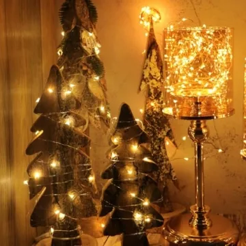 6 Pack 7Feet Starry String Lights,Fairy String Lights 20 Micro Starry LEDs On Copper Wire, 2pcs CR2032 Batteries Included,For Wedding Centerpiece,Party,Christmas Table Decor(Copper Warm White)