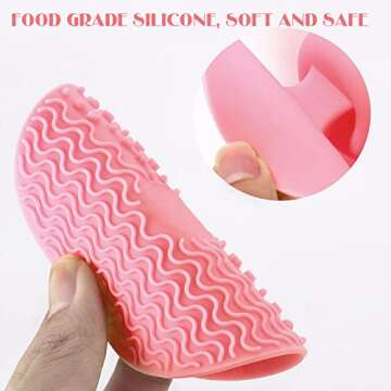 Makeup Brush Cleaning Pad with Suction Cup for Easy Use