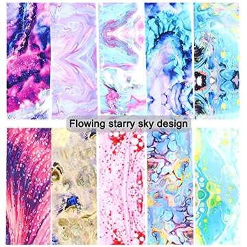 Marble Nail Art Foil Transfer Stickers for Creative Designs