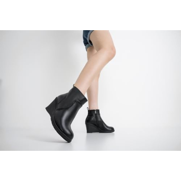 Stylish Vepose Women's Wedge Ankle Booties for Comfort