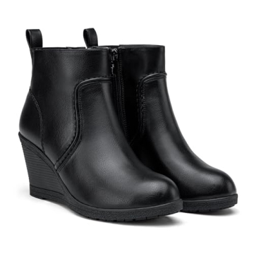 Stylish Vepose Women's Wedge Ankle Booties for Comfort