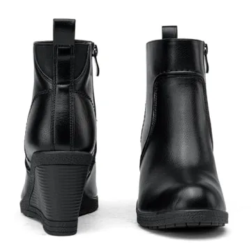 Stylish Vepose Women's Wedge Ankle Booties for Comfort
