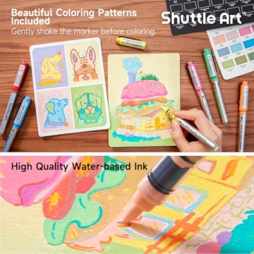 Shuttle Art Acrylic Paint Markers 48 Colors Set for Artists