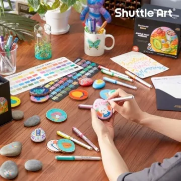 Shuttle Art Acrylic Paint Markers 48 Colors Set for Artists