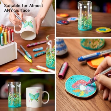 Shuttle Art Acrylic Paint Markers 48 Colors Set for Artists