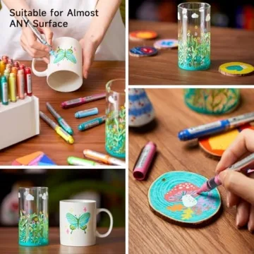 Shuttle Art Acrylic Paint Markers 48 Colors Set for Artists