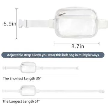 Veckle Clear Fanny Pack Stadium Approved for Sports Events
