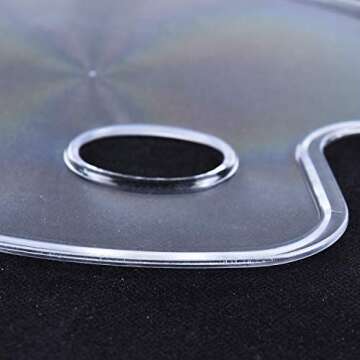 Monrocco Clear Acrylic Palette Oval Paint Tray Mixing Palette for DIY Craft Professional Art Painting