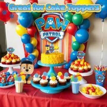 Paw Print Lollipops, Individually Wrapped Candy Suckers - Birthday Party Favors for Kids, Dog Patrol Goodie Bags and Candy Buffet (12-Pieces)