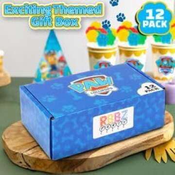 Paw Print Lollipops, Individually Wrapped Candy Suckers - Birthday Party Favors for Kids, Dog Patrol Goodie Bags and Candy Buffet (12-Pieces)