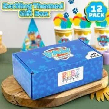 Paw Print Lollipops, Individually Wrapped Candy Suckers - Birthday Party Favors for Kids, Dog Patrol Goodie Bags and Candy Buffet (12-Pieces)