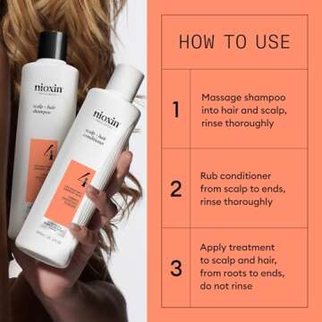 Nioxin System Kit 4 + Thickening Spray, For Color Treated Hair with Progressed Thinning, Full Size (3 Month Supply)
