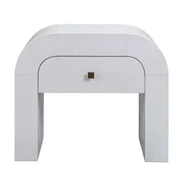 Stylish Tov Furniture Hump Nightstand in White - Handmade Quality