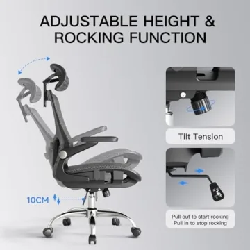 Comfortable Ergonomic Office Chair with Rocking Feature