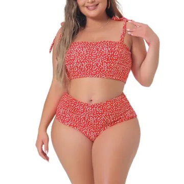 Agnes Orinda Plus Size Polka Dots Bikini for Women