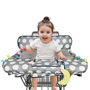 Shopping Cart Cover and High Chair Cushion Liner with Cellphone Holder