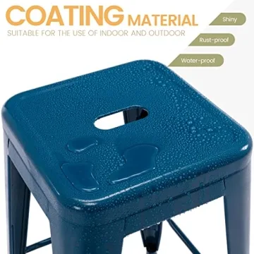 Stylish Metal Bar Stools - 24 Inch Durable Seating