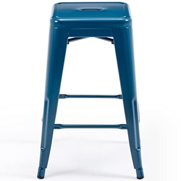 Stylish Metal Bar Stools - 24 Inch Durable Seating