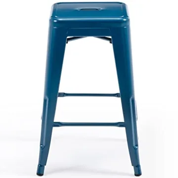 Stylish Metal Bar Stools - 24 Inch Durable Seating
