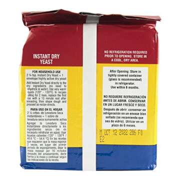 Fleischmann’s Yeast, Fleischmann’s Instant Dry Yeast, 16 Ounce - 1 Pack, Fast-Acting, Gluten Fre...