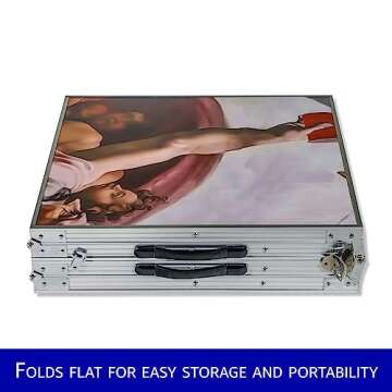 8' Folding Beer Pong Table with Bottle Opener, Ball Rack and 6 Pong Balls - Sistine Design - By Red Cup Pong