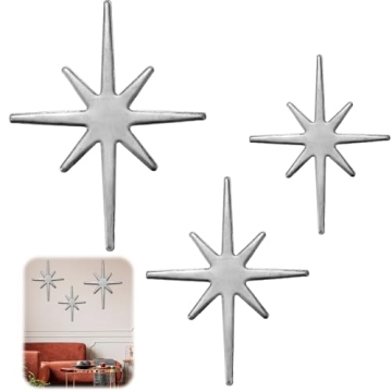 Blulu Vintage Starburst Wall Hangings - Elegant Metal Decor Set for Home Accent