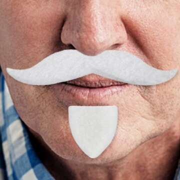 KICNIC 60 Pcs Fake Mustaches Self Adhesive Novelty Beards